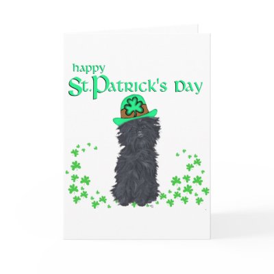 Tag Affenpinscher-St. Patricks Grußkarten von MaggieRossDogs