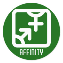 Affinity : Both Round Dark Sticker