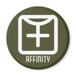 Affinity : Female Round Dark Magnet