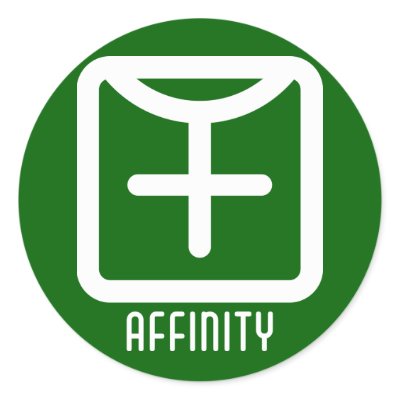 Affinity : Female Round Dark Sticker by jamieco