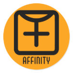 Affinity : Female Round Light Sticker