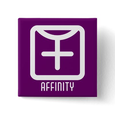 Affinity : Female Square Dark Magnet Button by jamieco