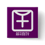 Affinity : Female Square Dark Magnet Button