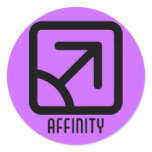 Affinity : Male Round Light Sticker