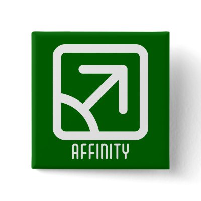 Affinity : Male Square Dark Magnet Pinback Buttons by jamieco