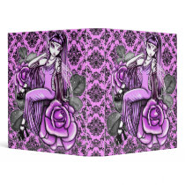 valentine's, day, pink, rose, roses, fairy, faery, faerie, fae, fairies, fantasy, art, myka, jelina, Binder with custom graphic design