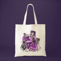 "Affinity" Pink Rose Fairy Art Tote Bag bags