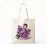 "Affinity" Pink Rose Fairy Art Tote Bag