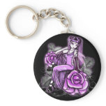 "Affinity"  Pink Valentines Day Rose Fae Keychain