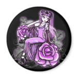 "Affinity"  Pink Valentines Day Rose Fae Magnet