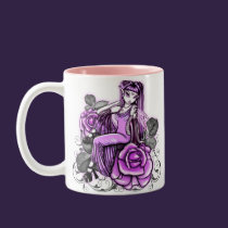 "Affinity"  Pink Valentines Day Rose Fairy Mug mugs