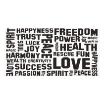 affirmations black - background clear personalized photo card