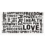 affirmations black - background clear personalized photo card