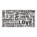 affirmations black - background clear personalized photo card