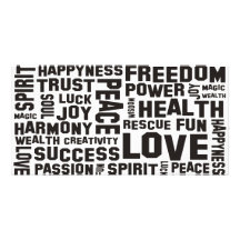 affirmations black - background clear personalized photo card