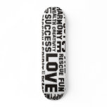 affirmations black - background clear skateboard decks