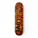 affirmations black - fire red paint skate board