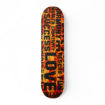affirmations black - fire red paint skate board