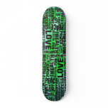 affirmations black - green paint skate board