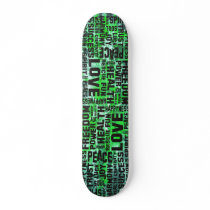 affirmations black - green paint skate board