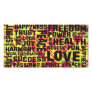 affirmations black - pink green splatter personalized photo card