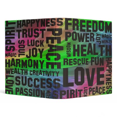 affirmations black - rays coloured vinyl binder by EDDArtSHOP