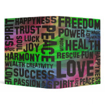 affirmations black - rays coloured vinyl binder