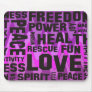 affirmations black - sinus pink mouse pads