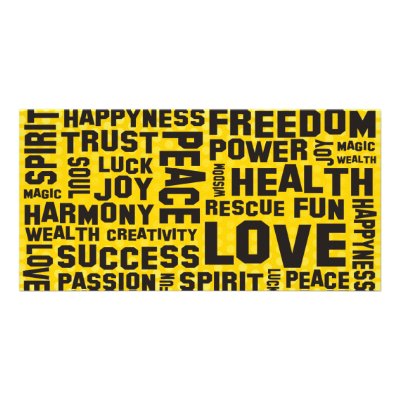 affirmations black - yellow dots photo greeting card by EDDArtSHOP