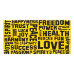 affirmations black - yellow dots photo greeting card