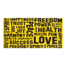affirmations black - yellow dots photo greeting card