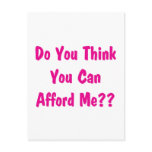 afford me pink post cards