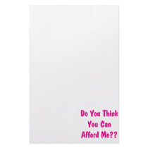 afford me pink personalized stationery