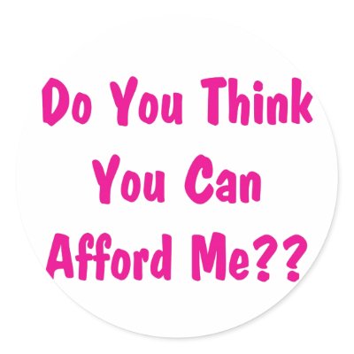 afford me pink round stickers by shopaholicchick