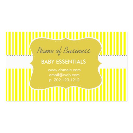 Affordable Cute Golden Baby Children Business Cards (front side)