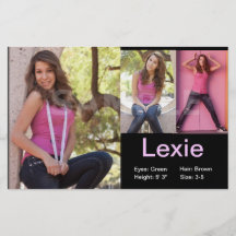 Affordable Model Comp Cards Flyer Design
