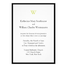 Affordable Monogram Wedding Invitations