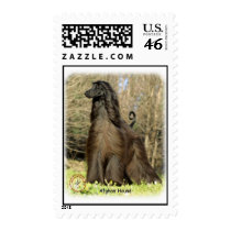 Afghan Hound 9P032D-201 Postage Stamp