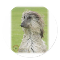 Afghan Hound 9R086D-062 Round Sticker