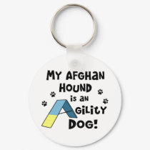 Afghan Hound Agility Dog Keychain