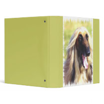Afghan Hound Art Vinyl Binder