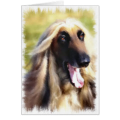 Afghan Hound Art Gifts card