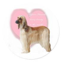 Afghan_Hound_beauty Round Sticker