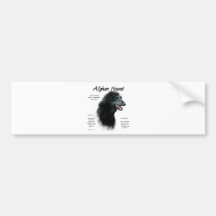 Afghan Hound (blk) History Design Bumper Sticker