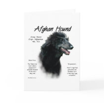Afghan Hound (blk) History Design cards by GreyWolfCreation Afghan Hound (blk) History Design cards