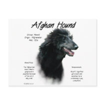 Afghan Hound (blk) History Design postcards by GreyWolfCreation Afghan Hound (blk) History Design postcards