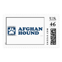 Afghan Hound Blue Stamp