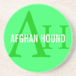 Afghan Hound Breed Monogram Coasters