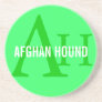 Afghan Hound Breed Monogram Coasters