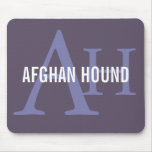 Afghan Hound Breed Monogram Mousepad